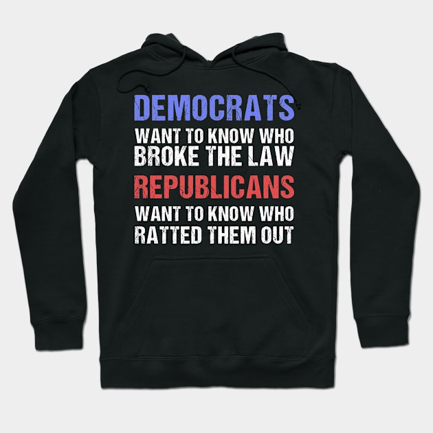 Republicans Want to Know Who Ratted Them Out Hoodie by jplanet